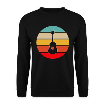 Guitar Retro - Unisex Sweatshirt - black - Front - Alina (178cm) & Michal (187cm)