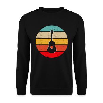 Guitar Retro - Unisex Sweatshirt - black - Front - Alina (178cm) & Michal (187cm)