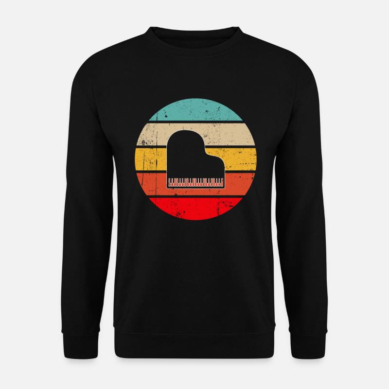 Klavier Retro - Unisex Pullover - Schwarz