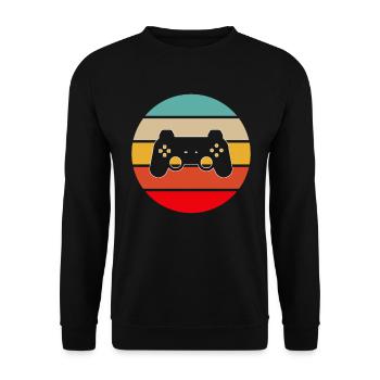 Gaming Retro - Unisex Sweatshirt - black - Front - Alina (178cm) & Michal (187cm)