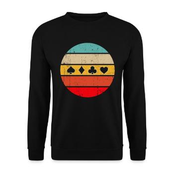 Poker Rétro - Sweat-shirt Unisexe - noir - Devant - Alina (178cm) & Michal (187cm)