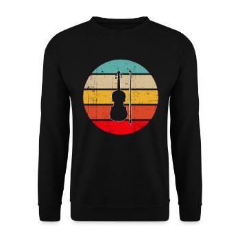 Violon Rétro - Sweat-shirt Unisexe - noir - Devant - Alina (178cm) & Michal (187cm)