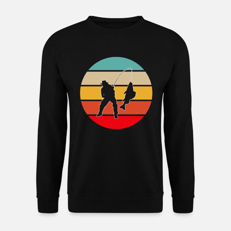 Fishing Retro - Unisex Sweatshirt - black