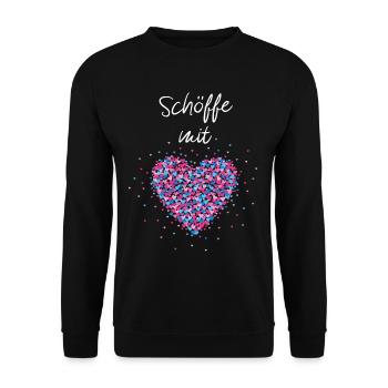 Schöffe mit Herz Ehrenamtlich Gericht Richterin - Unisex Pullover - Schwarz - Vorne - Alina (178cm) & Michal (187cm)