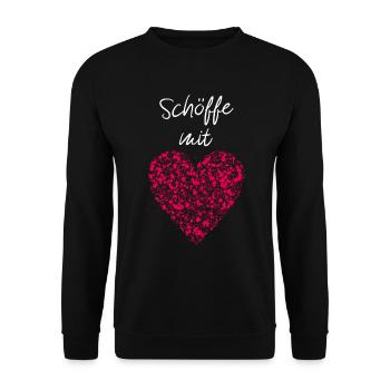 Schöffe mit Herz Freiwillige Ehrenamtlicher Dienst - Unisex Pullover - Schwarz - Vorne - Alina (178cm) & Michal (187cm)