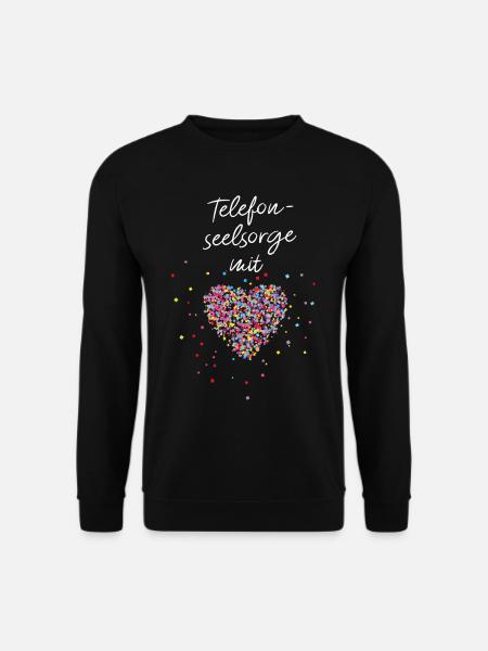 Telefonseelsorge mit Herz Freiwilligen Dienst - Unisex Pullover - Schwarz