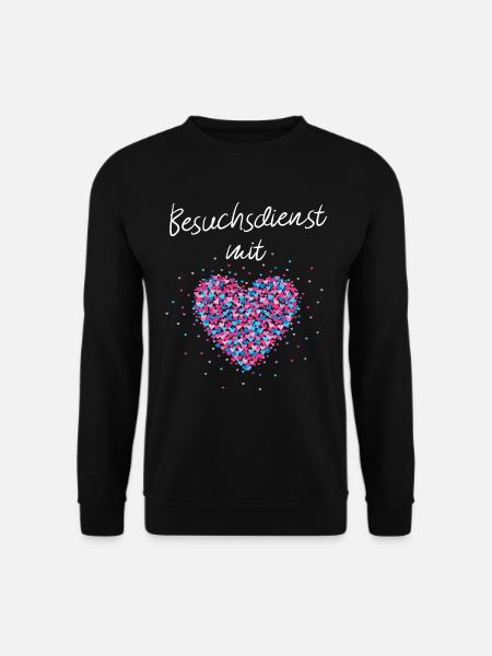 Besuchsdienst mit Herz Seniorenheim Seniorenhilfe - Unisex Pullover - Schwarz