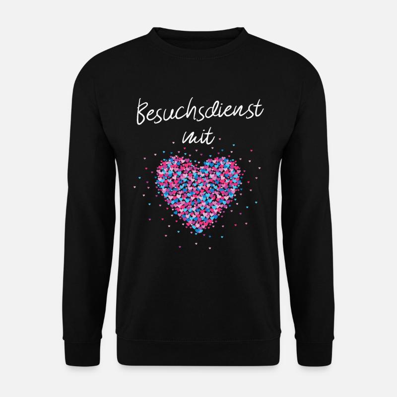 Besuchsdienst mit Herz Seniorenheim Seniorenhilfe - Unisex Pullover - Schwarz