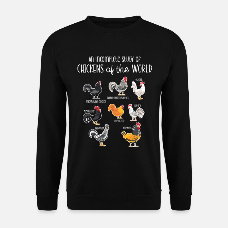 Hühner der Welt - Unisex Pullover - Schwarz