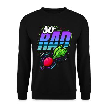 So Rad - Vegetarian Radish - Go Vegan - Unisex Pullover - Schwarz - Vorne - Alina (178cm) & Michal (187cm)