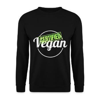 Label For Certified Vegan - Unisex Sweatshirt - black - Front - Alina (178cm) & Michal (187cm)
