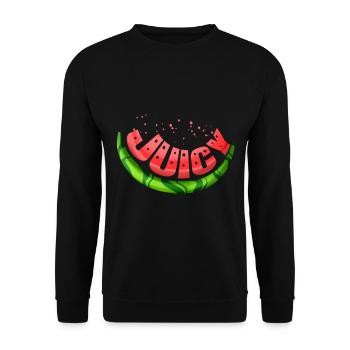 Watermelon Is Juicy And Tasty. Vegetarian - Go - Unisex Sweatshirt - black - Front - Alina (178cm) & Michal (187cm)