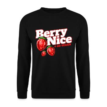 Je suis Berry Nice parce que je suis végétarien - Go - Sweat-shirt Unisexe - noir - Devant - Alina (178cm) & Michal (187cm)