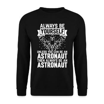 Space Rocket Space Ship Aerospace Space Travel Branch - Unisex Sweatshirt - black - Front - Alina (178cm) & Michal (187cm)
