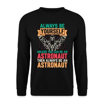 Fusée spatiale Vaisseau spatial Voyage spatial Space Astronau - Sweat-shirt Unisexe - noir - Devant - Alina (178cm) & Michal (187cm)