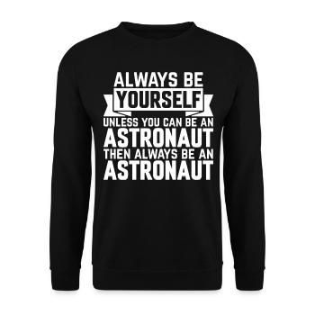 Space Rocket Aerospace Astronaut Space Travel Astr - Unisex Pullover - Schwarz - Vorne - Alina (178cm) & Michal (187cm)