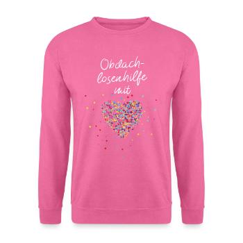 Odachlosenhilfe mit Herz Obdachlose Ehrenamt - Unisex Pullover - Pink - Vorne