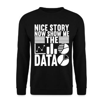Analyste de données Data Scientist - Sweat-shirt Unisexe - noir - Devant - Alina (178cm) & Michal (187cm)