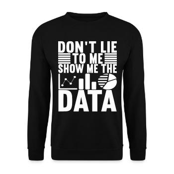 Analyste de données Data Scientist - Sweat-shirt Unisexe - noir - Devant - Alina (178cm) & Michal (187cm)