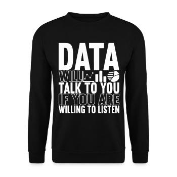 Analyste de données Data Scientist - Sweat-shirt Unisexe - noir - Devant - Alina (178cm) & Michal (187cm)