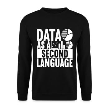 Analyste de données Data Scientist - Sweat-shirt Unisexe - noir - Devant - Alina (178cm) & Michal (187cm)