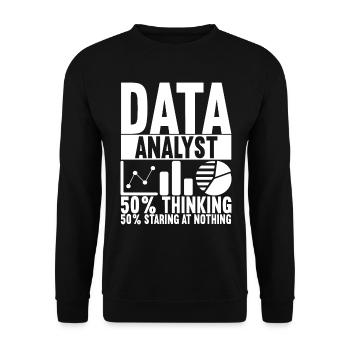 Analyste de données Data Scientist - Sweat-shirt Unisexe - noir - Devant - Alina (178cm) & Michal (187cm)