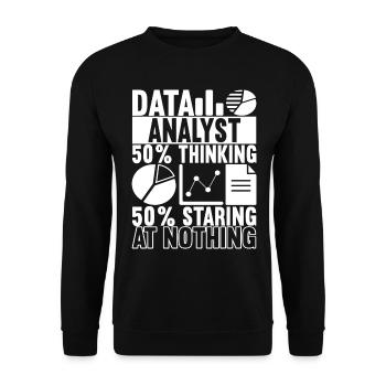 Analyste de données Data Scientist - Sweat-shirt Unisexe - noir - Devant - Alina (178cm) & Michal (187cm)