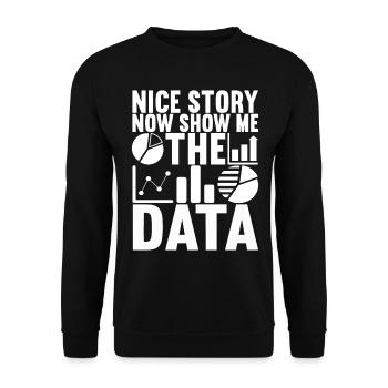Analyste de données Data Scientist - Sweat-shirt Unisexe - noir - Devant - Alina (178cm) & Michal (187cm)
