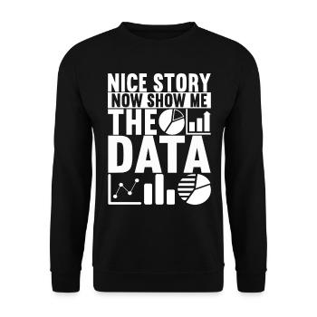 Analyste de données Data Scientist - Sweat-shirt Unisexe - noir - Devant - Alina (178cm) & Michal (187cm)