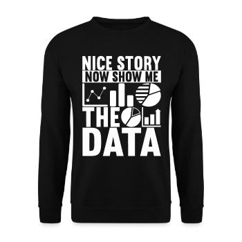 Analyste de données Data Scientist - Sweat-shirt Unisexe - noir - Devant - Alina (178cm) & Michal (187cm)