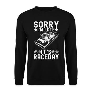 Course de dragsters - Sweat-shirt Unisexe - noir - Devant - Alina (178cm) & Michal (187cm)