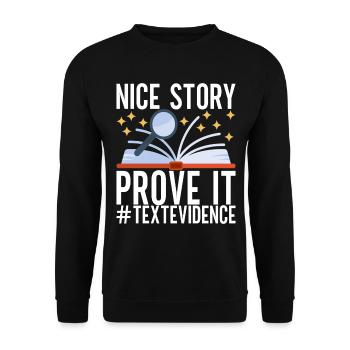Professeur d’anglais Englisch Lehrer - Sweat-shirt Unisexe - noir - Devant - Alina (178cm) & Michal (187cm)