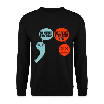 Professeur d’anglais Englisch Lehrer - Sweat-shirt Unisexe - noir - Devant - Alina (178cm) & Michal (187cm)