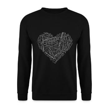 Professeur d’anglais Englisch Lehrer - Sweat-shirt Unisexe - noir - Devant - Alina (178cm) & Michal (187cm)