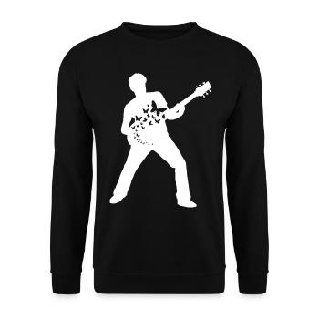 Bass Guitar Player Guitar Instrument Guitarist Gui - Unisex Pullover - Schwarz - Vorne - Alina (178cm) & Michal (187cm)