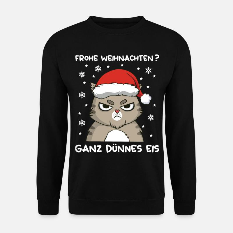 Anti Weihnachten Frohe Weihnachten Ganz Dünnes Eis - Unisex Pullover - Schwarz