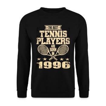 The Best Tennis Players Are Born In 1996 - Unisex Sweatshirt - black - Front - Alina (178cm) & Michal (187cm)