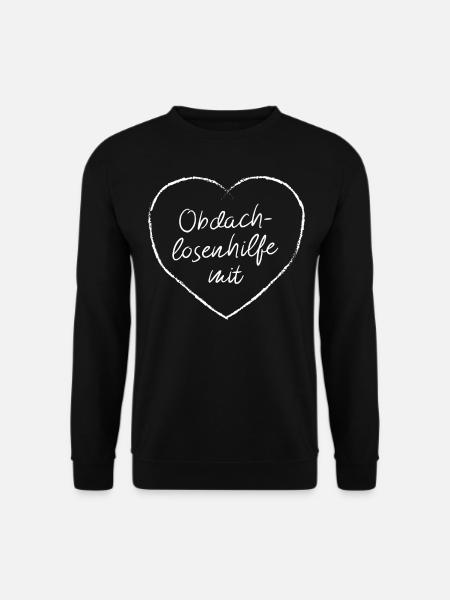 Odachlosenhilfe mit Herz Obdachlosenheim Ehrenamt - Unisex Pullover - Schwarz