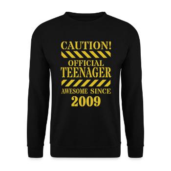 Achtung Teenager génial depuis 2009 - Sweat-shirt Unisexe - noir - Devant - Alina (178cm) & Michal (187cm)