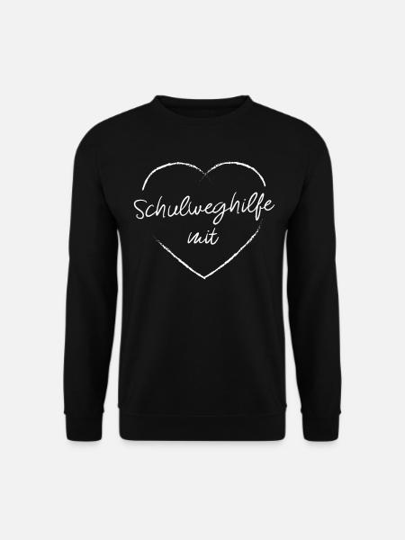 Schulweghilfe mit Herz Freiwilliger Fahrdienst - Unisex Pullover - Schwarz