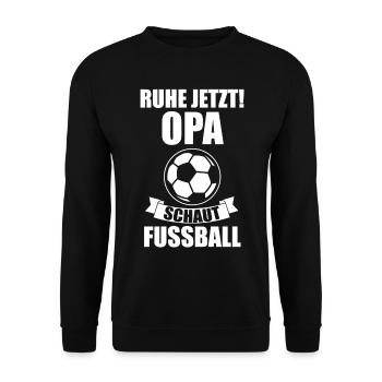 Fußballer Fußballmannschaft Opa Fußball - Unisex Pullover - Schwarz - Vorne - Alina (178cm) & Michal (187cm)