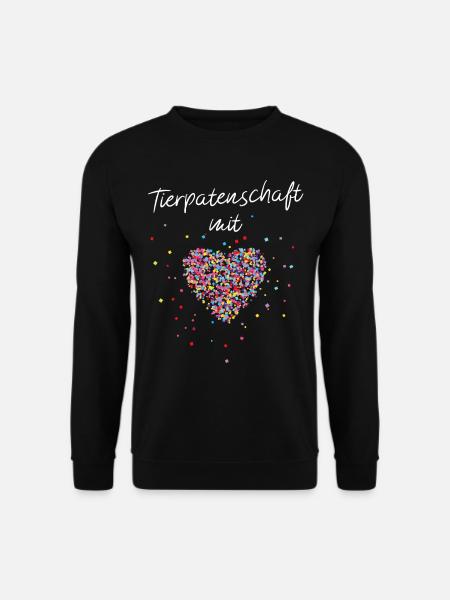 Tierpatenschaft mit Herz Pflegestelle Tierheim - Unisex Pullover - Schwarz