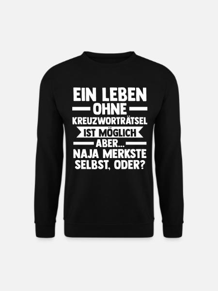 Kreuzworträtsel - Unisex Pullover - Schwarz