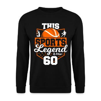 Diese Sport-legende Ist Jetzt 60, - Unisex Pullover - Schwarz - Vorne - Alina (178cm) & Michal (187cm)