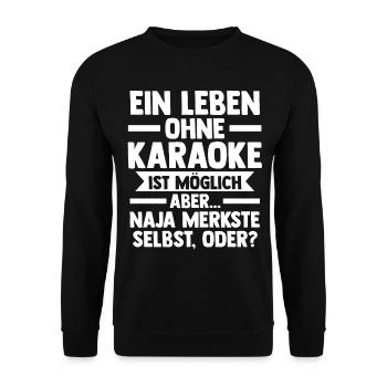 Musik Musiker Sänger Singen Karaoke - Unisex Pullover - Schwarz - Vorne - Alina (178cm) & Michal (187cm)