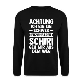 Schiri Unparteiischer Fußball Schiedsrichter - Unisex Pullover - Schwarz - Vorne - Alina (178cm) & Michal (187cm)