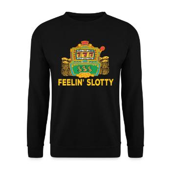 Casino Gambling Slot Machine à sous Jeu de cartes - Sweat-shirt Unisexe - noir - Devant - Alina (178cm) & Michal (187cm)