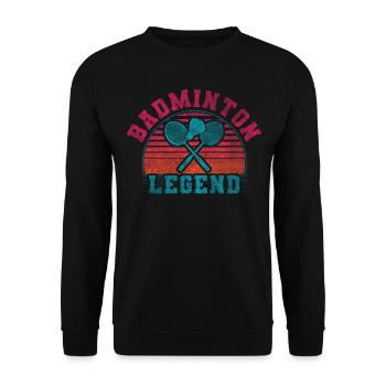 Raquettes Retro Crossing Cool Légende du badminton - Sweat-shirt Unisexe - noir - Devant - Alina (178cm) & Michal (187cm)