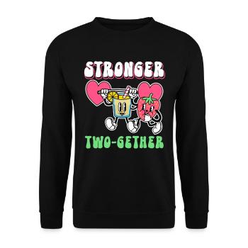 Valentines Couple Stronger Together Lifetime - Unisex Sweatshirt - black - Front - Alina (178cm) & Michal (187cm)