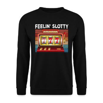 Casino Gambling Slot Machine à sous Jeu de cartes - Sweat-shirt Unisexe - noir - Devant - Alina (178cm) & Michal (187cm)